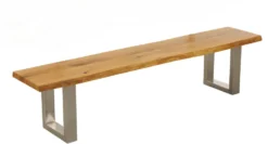Esszimmerbank 220cm 'Amber II' Wildeiche massiv