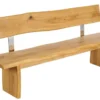 Esszimmerbank mit Lehne 240cm 'Amber' Wildeiche massiv