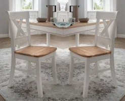 Esszimmerstuhl 2er Set "Jale" Kiefer & Eiche massiv WZ-0622