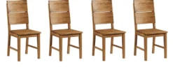 Esszimmerstuhl 4er-Set "Mike" Wildeiche massiv