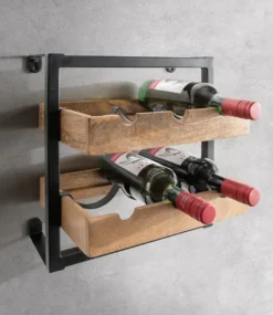 Flaschenregal für 6 Flaschen "Vino 5" Holz & Metall