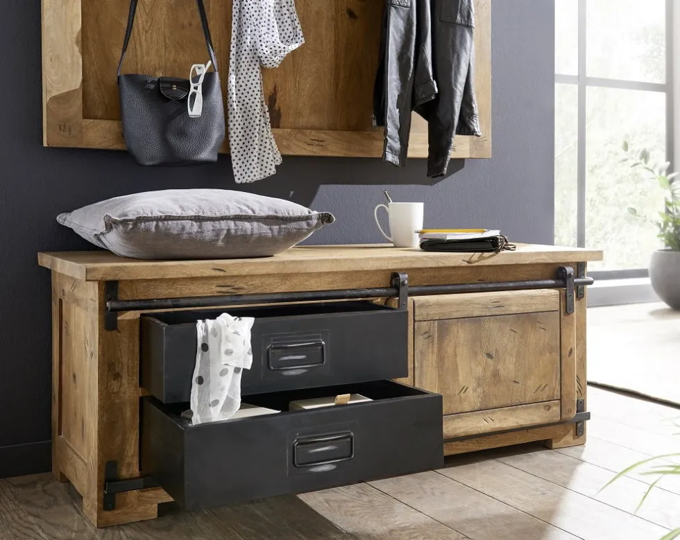 Garderobenbank I 115x45cm 'Railroad' Mango & Eisen