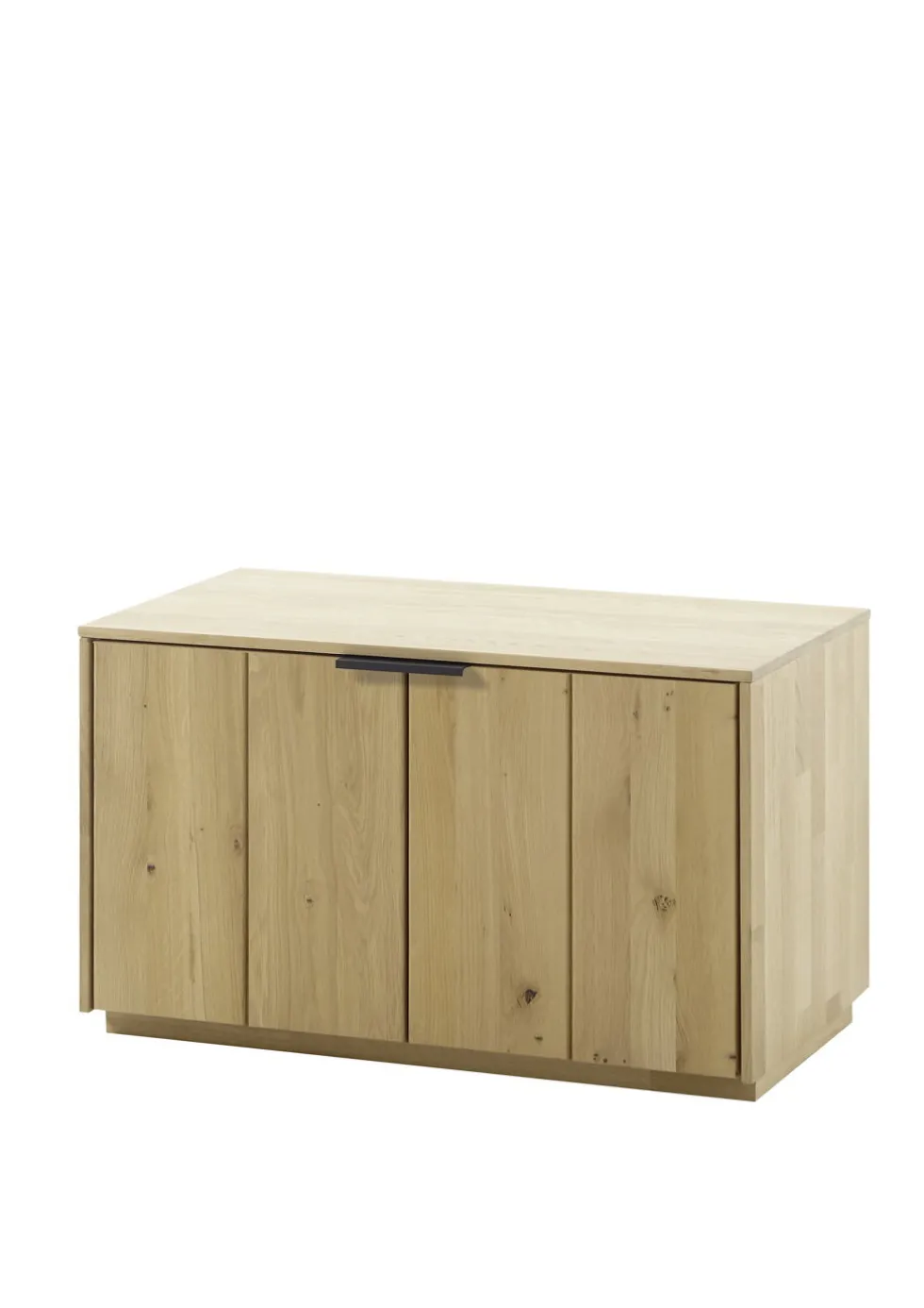 Garderobenbank mit Kissen 80cm "Varese" Wildeiche massiv