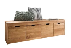 Garderobenbank mit 4 Schubkästen 160cm 'Stockholm' Wildeiche massiv