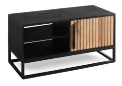 Garderobenbank 88x45cm 'Namibia' Eiche & Mango schwarz