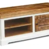 Garderobenbank 120x47cm 'Nizza' Mango weiß natur