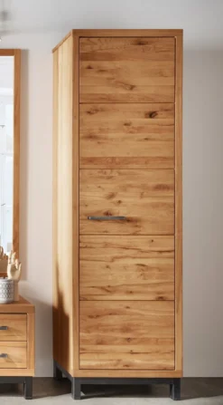 Garderobenschrank 60x200cm 'Lima' Kernbuche massiv