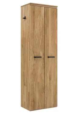 Garderobenschrank 60x195cm "Riga" Wildeiche massiv