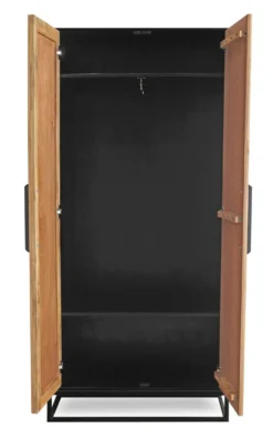 Garderobenset 5-tlg. 'Namibia' Eiche & Mango schwarz Schuhschrank