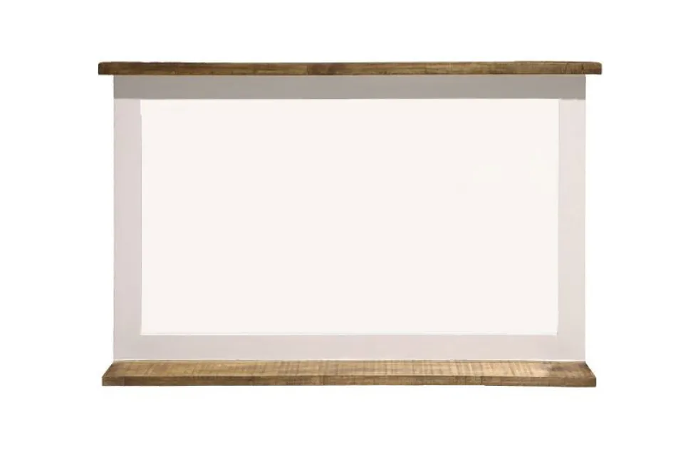 Garderobenspiegel 95x60cm 'Country' Akazie weiß & braun