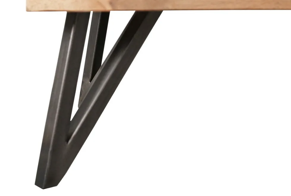 Highboard inkl.Beleuchtung 145x150cm 'Hunter' Akazie massiv