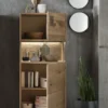 Highboard m.Glastüre 63x145cm 'Monza' Wildeiche geölt