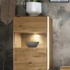 Highboard mit Beleuchtung 60x140cm 'Montana' Wildeiche geölt
