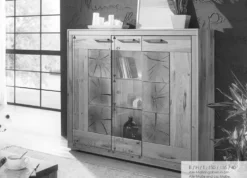 Highboard 150x135cm 'Danzig' Wildeiche geölt