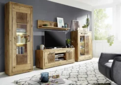 Highboard 150x135cm 'Danzig' Wildeiche geölt