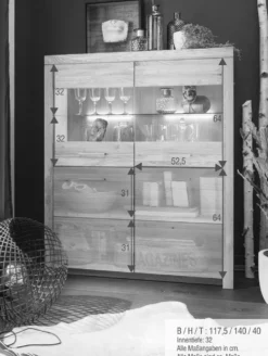 Highboard 118x141cm