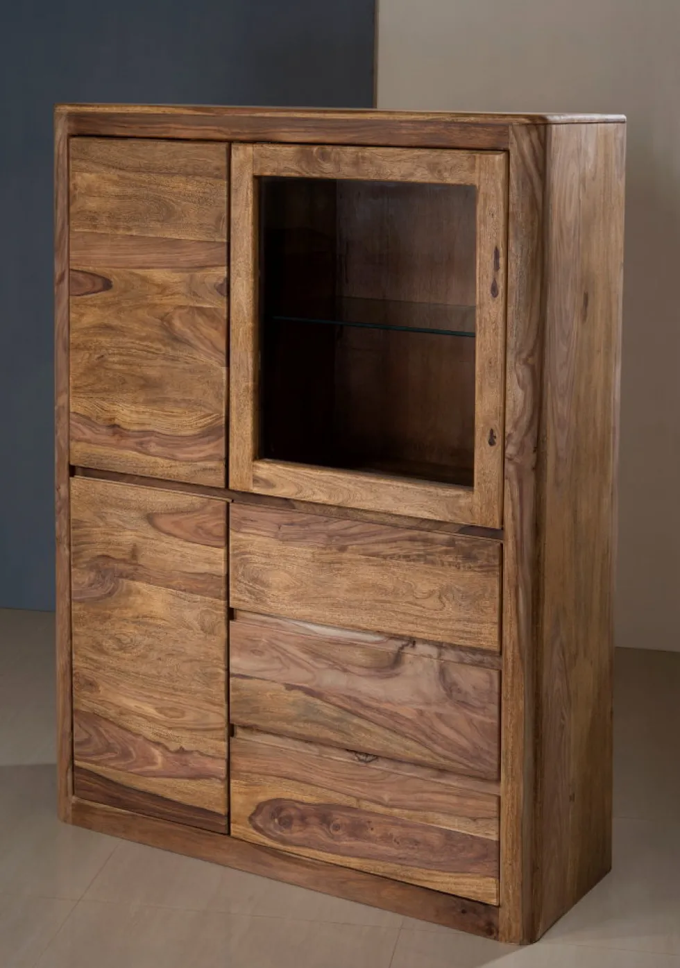 Highboard 109x145cm "Indian Sunset" Sheesham