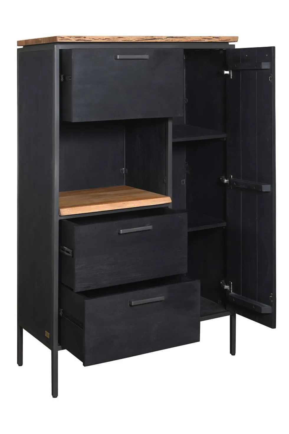 Highboard 92x155cm "Kuba" Akazie mit Baumkante
