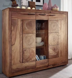 Highboard 150x135cm "Rio" Sheesham massiv