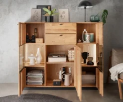 Highboard 157x127cm "Savona" Wildeiche geölt
