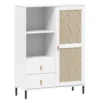 Highboard 100x136cm 'Seattle' Kiefer massiv weiß