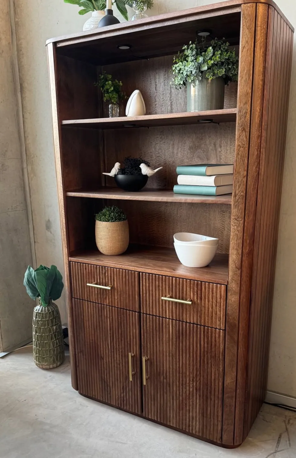 Highboard 90x160cm "Valencia"' Mango braun lackiert