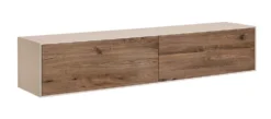 Hängeelement 180cm 'Locarno II' Nussbaum massiv & MDF creme