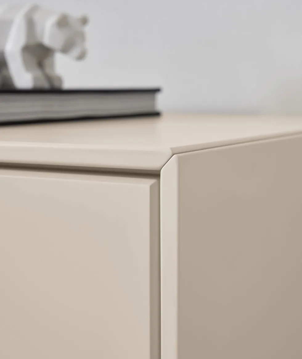 Hängeelement 140cm 'Locarno' MDF creme mit Schubkasten