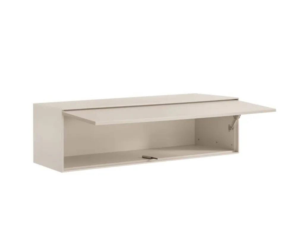 Hängeelement 140cm 'Locarno' MDF creme mit Klappe