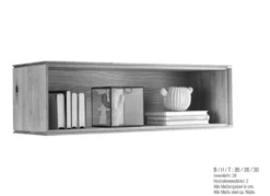 Hängeelement 85x26cm 'Prag' Wildeiche geölt WZ-0546