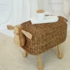 Hocker/Beistelltisch "Holger" Teakholz massiv