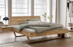 Jugendbett 'Laura II' 140x200cm Wildeiche geölt