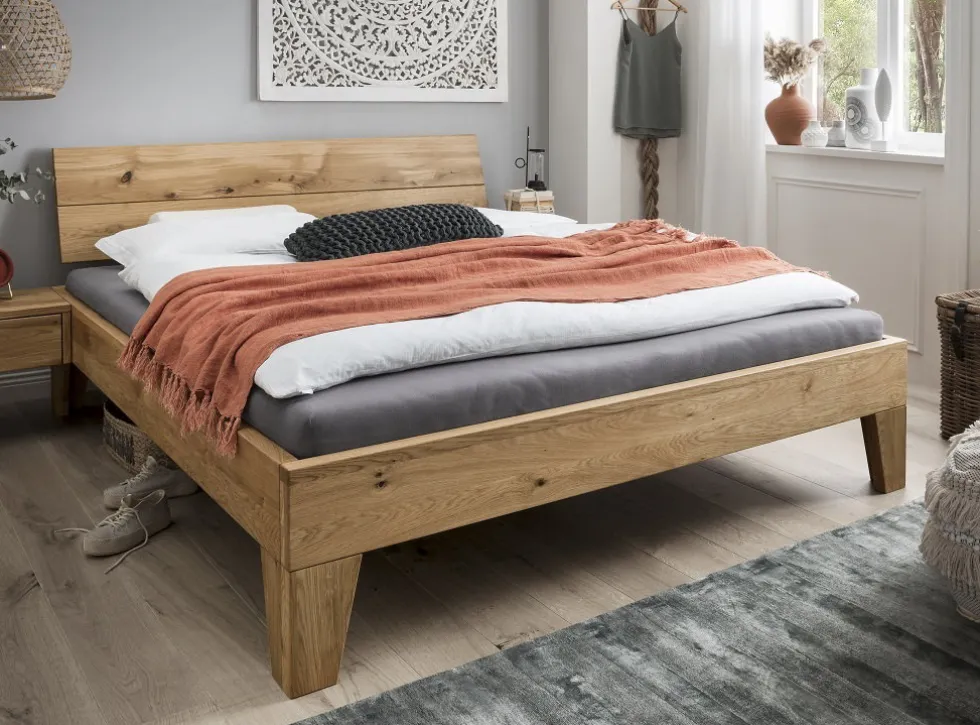 Jugendbett 'Redwood II' 140x200cm Wildeiche geölt