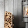 Kaminholzregal 40x150cm "Oliver II" Metall schwarz