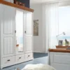 Kleiderschrank 192cm 3-trg. 'Mailand-Honig' Kiefer weiß SZ-0132