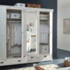 Kleiderschrank 255cm 4-trg. 'Mailand-Weiß' Kiefer weiß SZ-0132