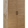Kleiderschrank 96cm 2-trg. "Meran" Wildeiche massiv geölt