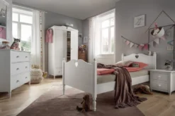 Kleiderschrank 2 oder 3-trg. "Meggie" MDF weiß lackiert 2-trg.