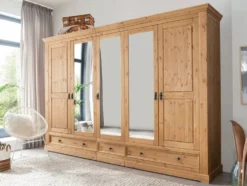 Kleiderschrank 5-trg. 'Anne' Kiefer eichefarbig SZ-0079