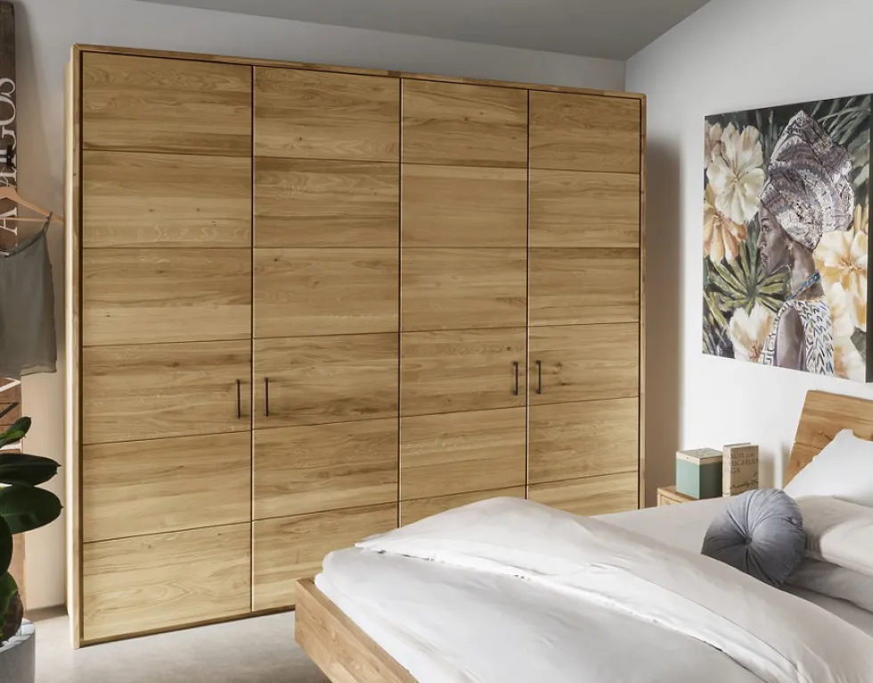 Kleiderschrank 4-trg. 245cm 'Colorado' Wildeiche geölt