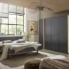 Kleiderschrank 5-trg. 300cm 'Wynwood' Wildeiche & MDF anthrazit
