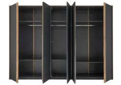 Kleiderschrank 5-trg. 300cm 'Wynwood' Wildeiche & MDF anthrazit