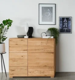 Kommode hängend oder stehend mit Türen 97cm 'Prag' Wildeiche geölt WZ-0546