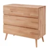Kommode 4 Holzfarben zur Auswahl 'Grace' 100cm Massivholz Buche Mokka-farbig gebeizt