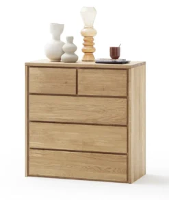 Kommode mit Schubkästen 88x91cm 'Alexandra' Wildeiche geölt