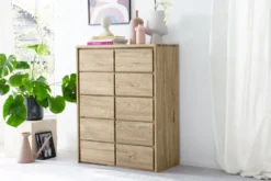 Kommode 88x113cm 'Bedford' Eiche geölt mit Sockel oder Füße ohne Fußgestell