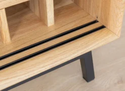 Kommode 101x101cm 'Jannik' Wildeiche massiv 2 Türen 2x Holz
