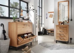 Kommode 50x79cm 'Lima' Kernbuche massiv