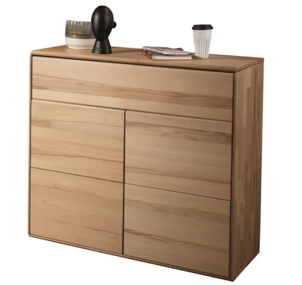 Kommode 100x91cm "Messina" Kernbuche massiv AV