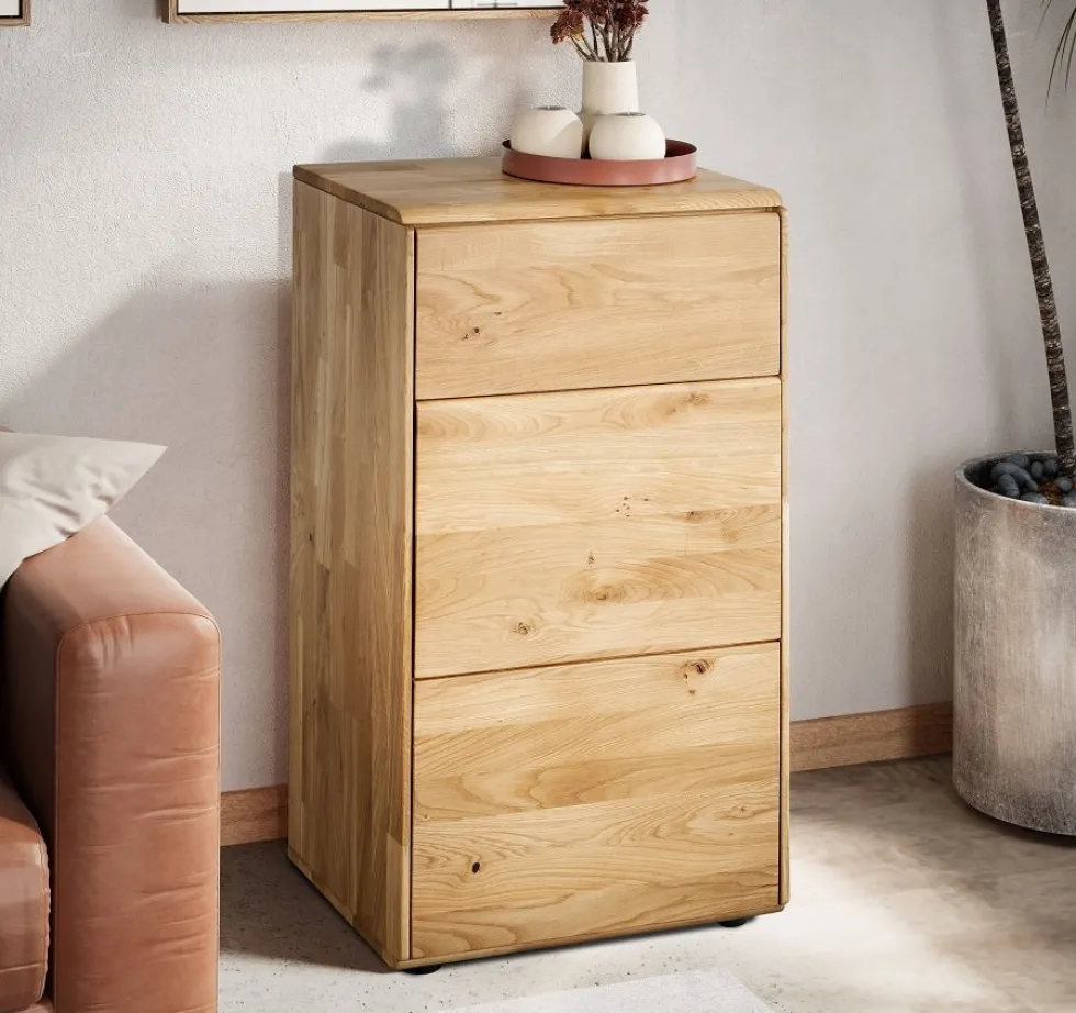 Kommode 51x91cm "Messina" Wildeiche massiv